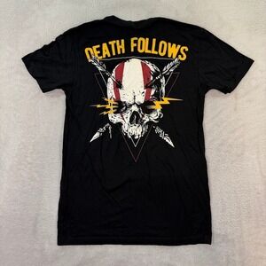 NEW Zero Foxtrot T-Shirt Mens Small Army Black Skull Death Follows Arrows Indian